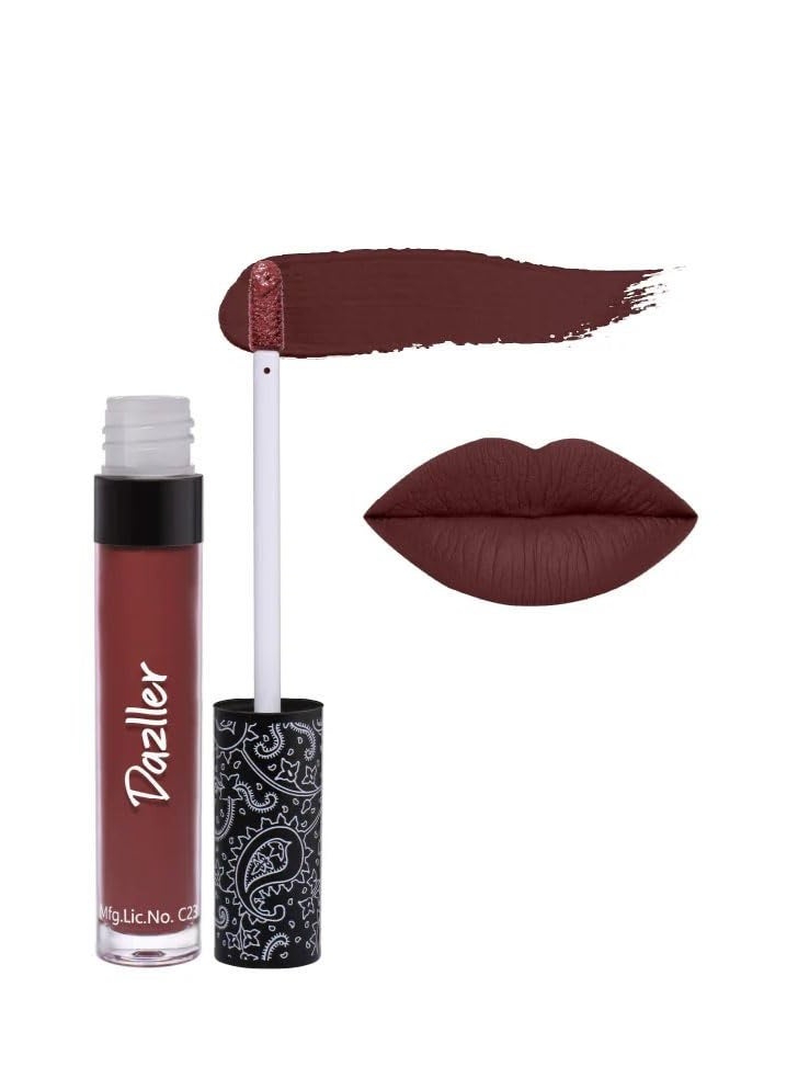 دازلير أحمر شفاه دازلر سريع الجفاف يدوم طوال اليوم | مرطب بزبدة الكوكوم | لا يترك أثراً ولا يتلطخ | يدوم 8 ساعات | أحمر شفاه سائل للنساء | QDLC042 سويت بيكسي | 6 غرام - Image 1